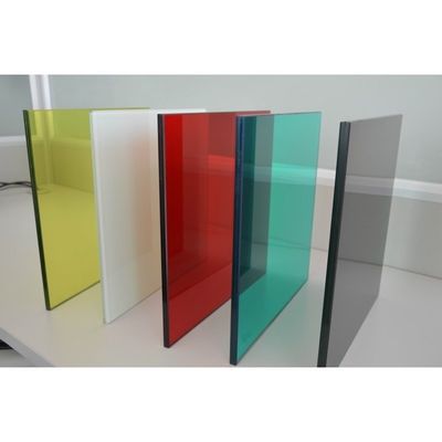 Στερεά δομή Προσαρμογή Χρωματιστό Διαφανές Λαμινισμένο Γυαλί για Διακόσμηση