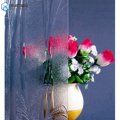 Λάμψη 5mm 8mm 2100mmx2400mm Ultra Clear Moru Figured Glass για Κινέζικα έπιπλα