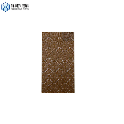 6 mm 6,8 mm Διαφανές καλωδιωμένο Qingdao με μοτίβα/εικονισμένα/συσταμένα γυαλιά Καφέ ανάγλυφο γυαλί