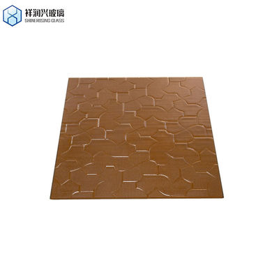 Το Shinerising Popular Pattern Glass Glass προσφέρει προσαρμοσμένο αίτημα για καφέ ανάγλυφο γυαλί