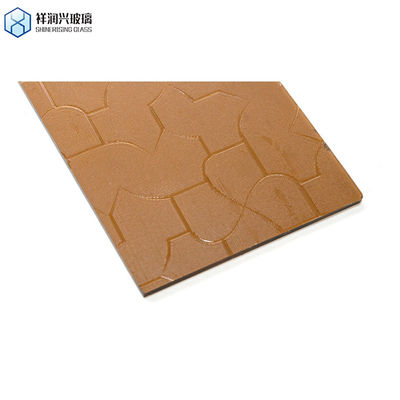 Το Shinerising Popular Pattern Glass Glass προσφέρει προσαρμοσμένο αίτημα για καφέ ανάγλυφο γυαλί