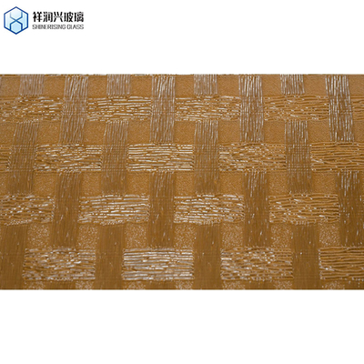 Καφέ διαμορφωμένο γυαλί λάμψη 3mm 5mm 1830*2440νέα τεχνολογία στυλ γυαλί ανάγλυφο γυαλί