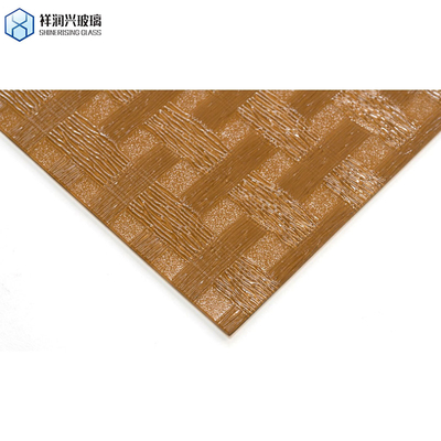 Καφέ διαμορφωμένο γυαλί λάμψη 3mm 5mm 1830*2440νέα τεχνολογία στυλ γυαλί ανάγλυφο γυαλί