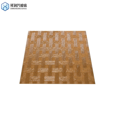 Καφέ διαμορφωμένο γυαλί λάμψη 3mm 5mm 1830*2440νέα τεχνολογία στυλ γυαλί ανάγλυφο γυαλί