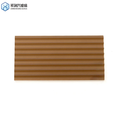 Καφέ διαμορφωμένο γυαλί λάμψη 3mm 5mm 1830*2440νέα τεχνολογία στυλ γυαλί ανάγλυφο γυαλί