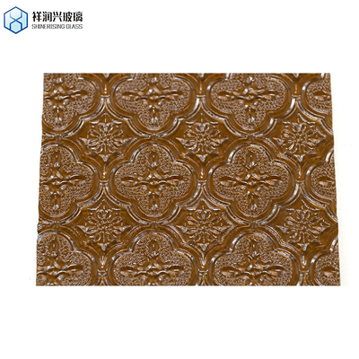 3mm-8mm Διαυγές και χρωματιστό Qingdao Wired Pattern Glass για την κατασκευή καφέ ανάγλυφο γυαλί