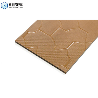 3mm-8mm Διαυγές και χρωματιστό Qingdao Wired Pattern Glass για την κατασκευή καφέ ανάγλυφο γυαλί