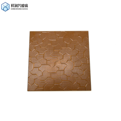 1 mm Rain/Diamond/Water Coloured Mirror Glass για αρχιτεκτονική και καφέ ανάγλυφο γυαλί