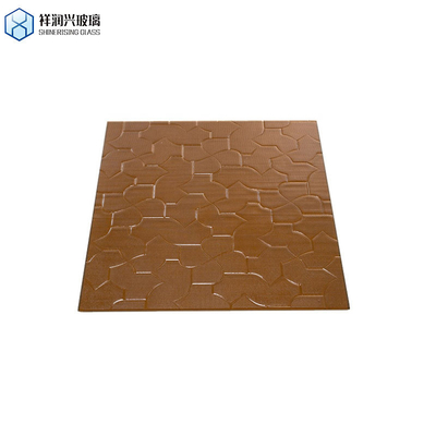 Μονάδα πάχους 1 Way Glass Tinted Mirror Glass Brown Embossed Glass Rain Diamond Ζήτηση νερού