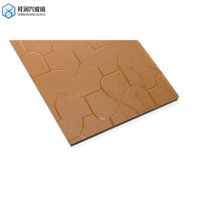 Μονάδα πάχους 1 Way Glass Tinted Mirror Glass Brown Embossed Glass Rain Diamond Ζήτηση νερού
