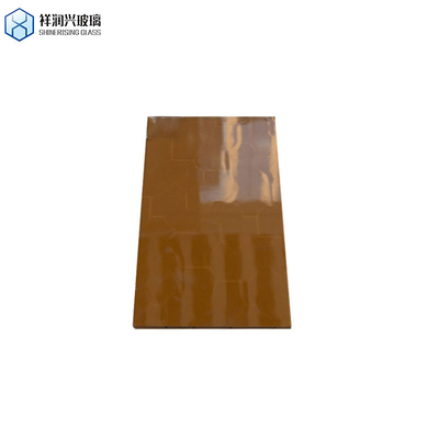 1.8mm-6mm Στρογγυλοί χρωματιστοί καθρέφτες Οικιακή διακόσμηση Χρωματισμένο πλωτό γυαλί Καφέ Εκτυπωμένο γυαλί