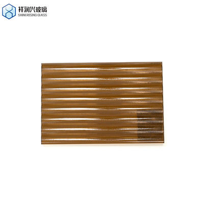 Προσαρμοσμένο χρωματιστό γυαλί πάχους 3 mm 4 mm 5 mm Καφέ ανάγλυφο γυαλί για έπιπλα
