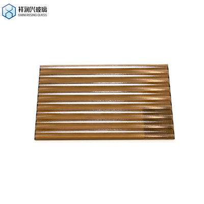 Προσαρμοσμένο χρωματιστό γυαλί πάχους 3 mm 4 mm 5 mm Καφέ ανάγλυφο γυαλί για έπιπλα