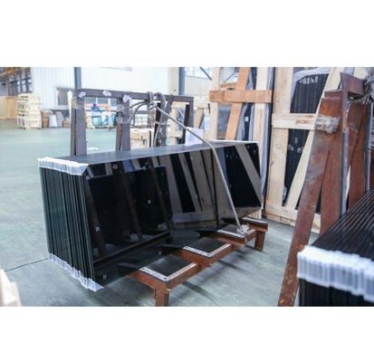 Ατσάλινος βαθμός θραυσμένο γυαλί συρόμενη πόρτα για μπάνιο Ράλινγκ σε επίπεδο σχεδιασμό