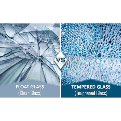 Πιστοποιημένο από την SGS 4mm-15mm Custom Clear Fully Tempered Safety Glass για κτιριακό γυαλί