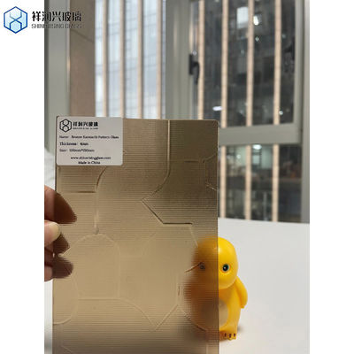 5mm 6mm 8mm Euro Bronze Moru Fluted Διασταυρωμένο γυαλί φύλλο Karatachi Pattern Float Glass