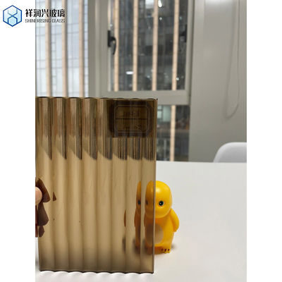 5mm 6mm 8mm Euro Bronze Moru Fluted Διασταυρωμένο γυαλί φύλλο Karatachi Pattern Float Glass