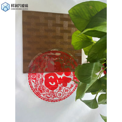 5mm 6mm 8mm Euro Bronze Moru Fluted Διασταυρωμένο γυαλί φύλλο Karatachi Pattern Float Glass