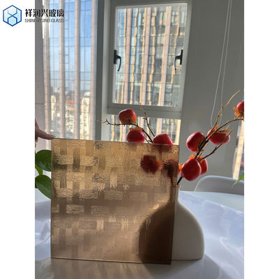 Στερεό στρογγυλό κόκκινο μπρούντζο λουλούδι μοτίβο Αλουμίνιο ξύλινο γυαλί συρόμενη πόρτες λαβή