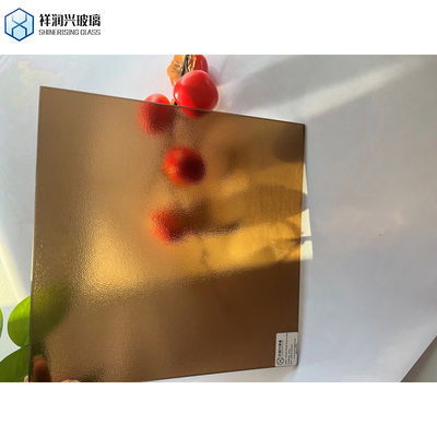 Στερεό στρογγυλό κόκκινο μπρούντζο λουλούδι μοτίβο Αλουμίνιο ξύλινο γυαλί συρόμενη πόρτες λαβή