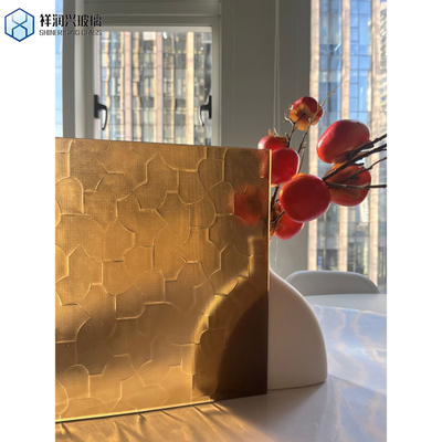 3mm 4mm 5mm 6mm Χρωματισμένο υλικό Ultra Clear Patterned Glass Rain-B με στερεό χρώμα