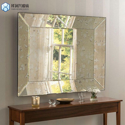 Προσαρμοσμένο αίτημα επίπεδα γυαλισμένα άκρη διακοσμητικά τείχη καθρέφτες χωρίς πλαίσιο