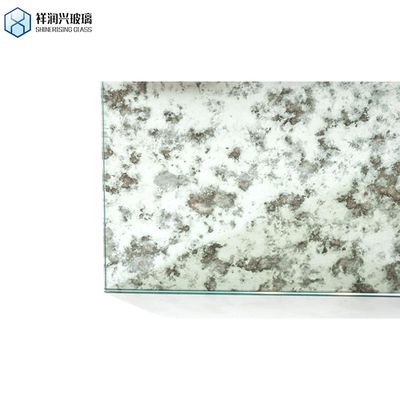 Χρυσό ορθογώνιο αρχαίος καθρέφτης γυαλί τούβλο τοίχος καθρέφτης τοίχος τίτλοι 12X12 για στρώματα ζήτηση