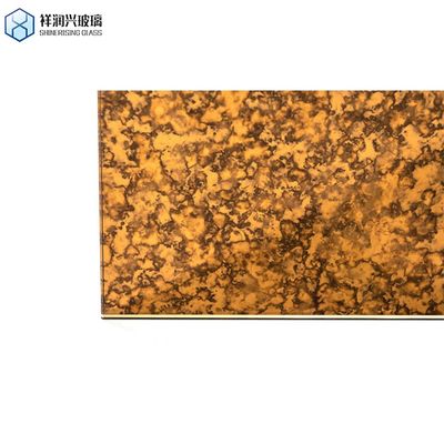 Χρυσό ορθογώνιο αρχαίος καθρέφτης γυαλί τούβλο τοίχος καθρέφτης τοίχος τίτλοι 12X12 για στρώματα ζήτηση