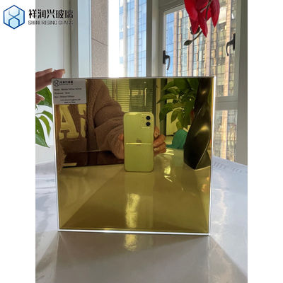 Απαιτήσεις του πελάτη Σύγχρονο χάλκινο χρυσό γυαλί Χρωματιστές κάμερες καθρέφτες Διαφανές υδραυλικό γυαλί