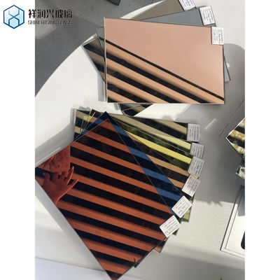 Διπλό επίστρωμα χρωματισμένο καθρέφτη 2mm 3mm 4mm 5mm 6mm χρωματισμένο διαυγές αλουμινίου καθρέφτη γυαλί φύλλο