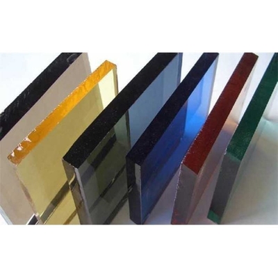 5mm 8mm πράσινο θραυσμένο ανακλαστικό γυαλί φύλλο διαυγές ανακλαστικό χρωματισμένο πλωτό γυαλί