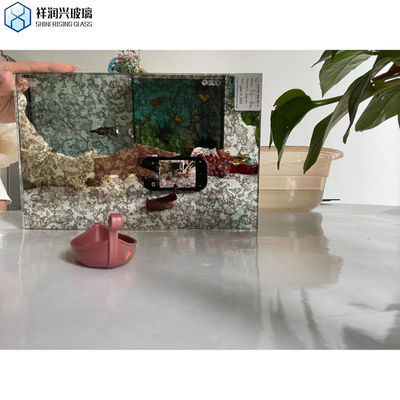 Ασημένιο φινίρισμα Ρετρό Μοντέρνο Custom Beveled Antique Mirror Tile για Κλασική Τέχνη τοίχου