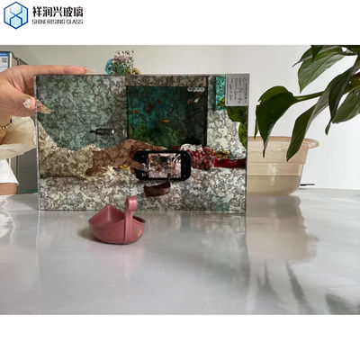 Ασημένιο φινίρισμα Ρετρό Μοντέρνο Custom Beveled Antique Mirror Tile για Κλασική Τέχνη τοίχου