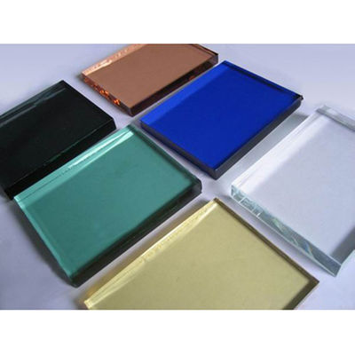 Πράσινο μπλε γκρίζο χάλκινο χρώματα χρωματισμένο πλωτό γυαλί 3mm-12mm για δομικό γυαλί σε θραυσμένο