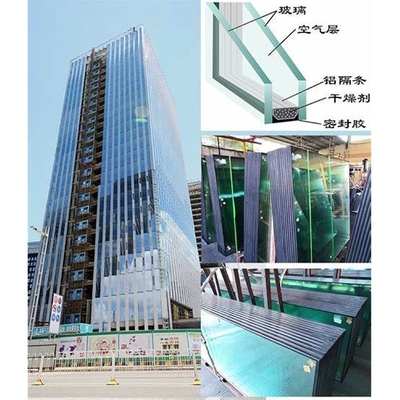 Λύση παραθύρων κτιρίων Qingdao Διπλό τζάμι Απομονωμένο γυαλί με ολοκληρωμένα παραθυράκια