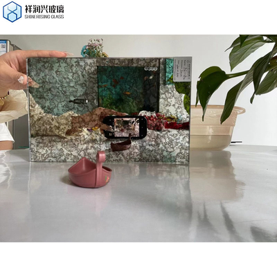 Εξωτερικό 4mm 5mm 6mm διακοσμητικό πολύχρωμο Αντικειμενικό Γυαλί Σύγχρονη τέχνη Σχεδιασμός καθρέφτη
