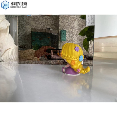 Ορθογώνιο Αρχαίος καθρέφτης Γυάλινος τοίχος καθρέφτης σε μπλε χρώμα για την διακόσμηση του σπιτιού