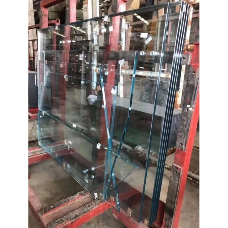 10mm 12mm Custom Size Διαφανές κάγκελα Φράχτης Ντουζίνα πόρτα Επεξεργασμένο γυαλί