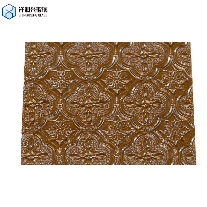 3mm-8mm Διαυγές και χρωματιστό Qingdao Wired Pattern Glass για την κατασκευή καφέ ανάγλυφο γυαλί