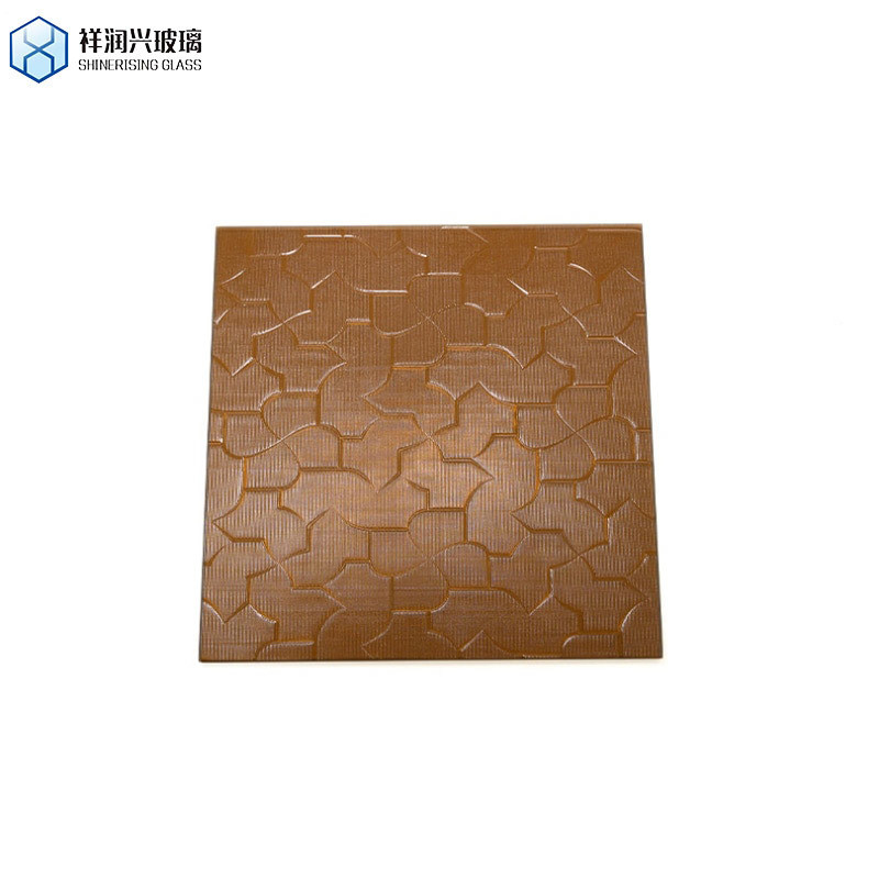 1 mm Rain/Diamond/Water Coloured Mirror Glass για αρχιτεκτονική και καφέ ανάγλυφο γυαλί
