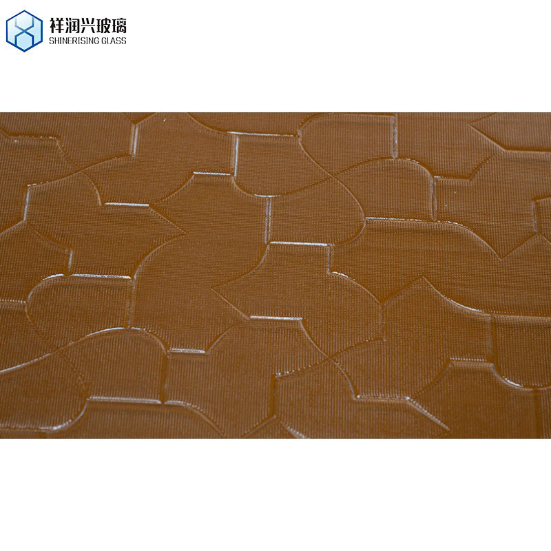 Μονάδα πάχους 1 Way Glass Tinted Mirror Glass Brown Embossed Glass Rain Diamond Ζήτηση νερού
