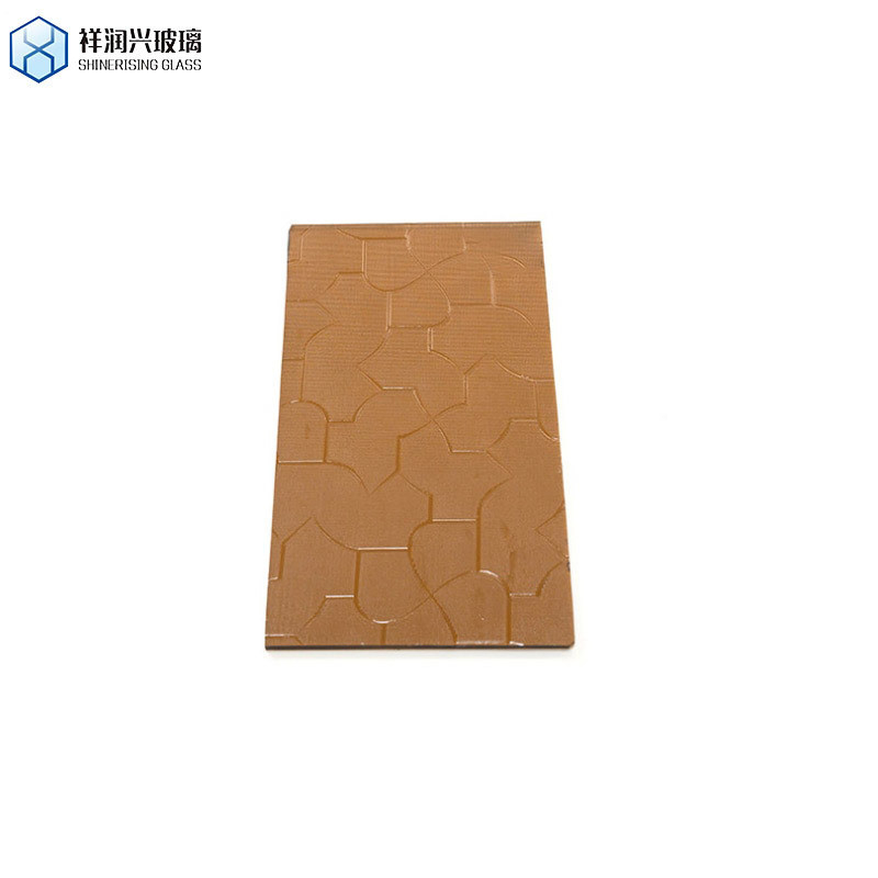 1.8mm-6mm Στρογγυλοί χρωματιστοί καθρέφτες Οικιακή διακόσμηση Χρωματισμένο πλωτό γυαλί Καφέ Εκτυπωμένο γυαλί