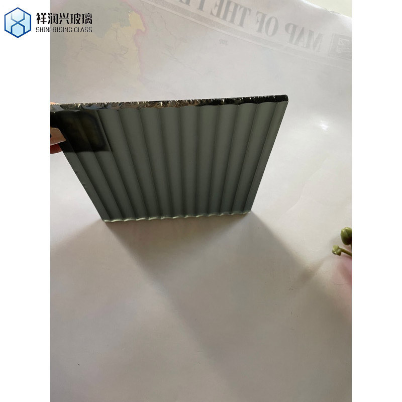 Επίπεδο γυαλισμένο διαυγές χάλκινο γκρι μπλε χρωματισμένη κόλλα τσιπ γυαλί με μοτίβα γυαλί για την εργασία άκρη