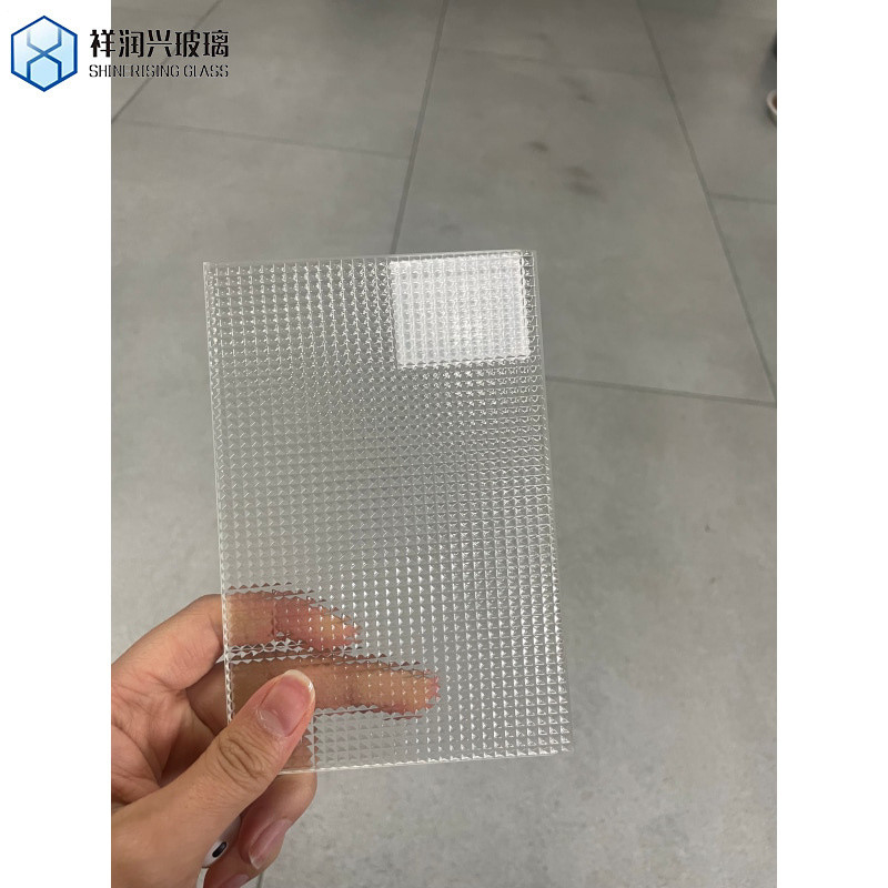4mm Moru Flora Millenium Wave Diamond Rain Water Cube Low Iron Tempered Grade Patterned Glass για παράθυρο