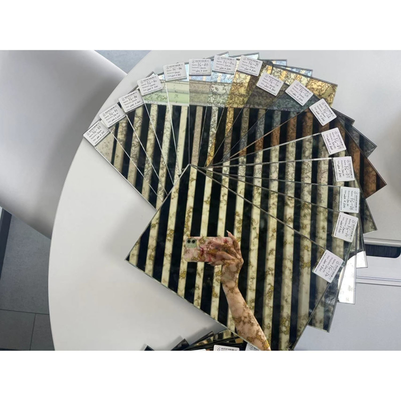 Προσαρμοσμένο αίτημα Αρχαίος καθρέφτης Χρωματισμένος καθρέφτης γυαλί επίπεδη γυαλισμένη άκρη